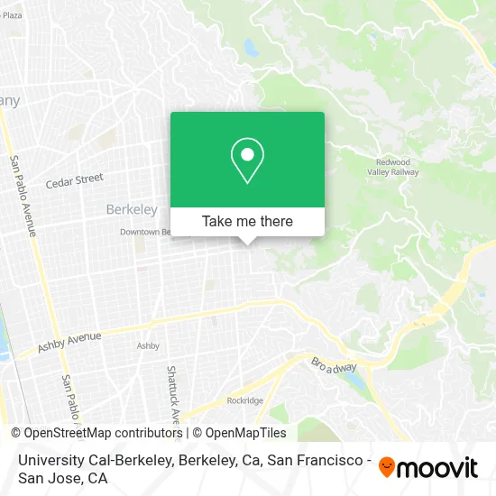 University Cal-Berkeley, Berkeley, Ca map
