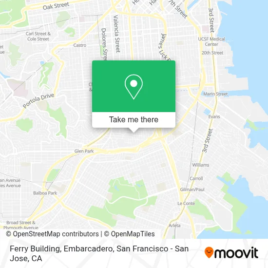 Ferry Building, Embarcadero map