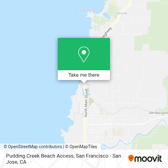 Pudding Creek Beach Access map