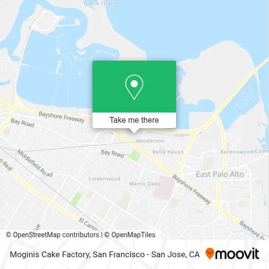 Moginis Cake Factory map
