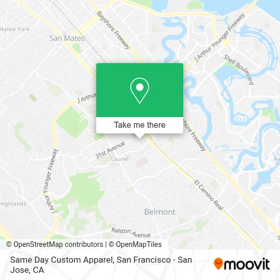 Same Day Custom Apparel map