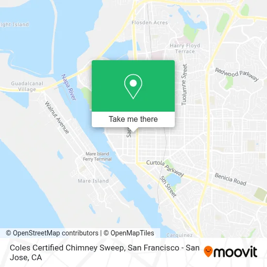 Coles Certified Chimney Sweep map