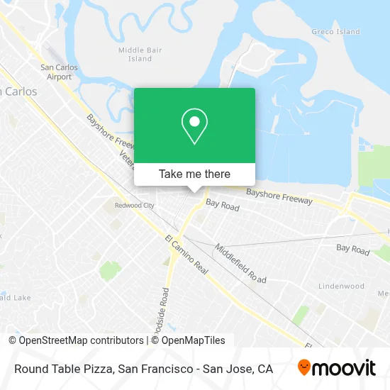Round Table Pizza map