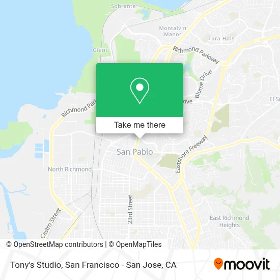 Tony's Studio map