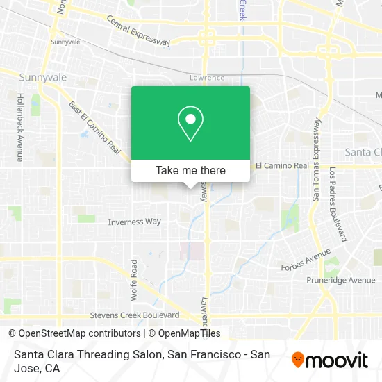 Santa Clara Threading Salon map