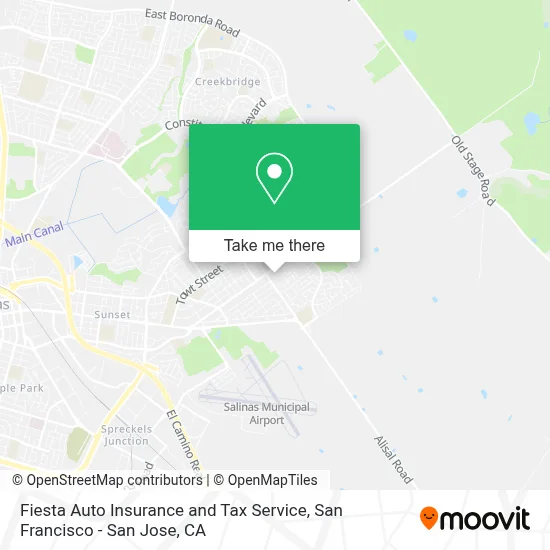 Fiesta Auto Insurance and Tax Service map