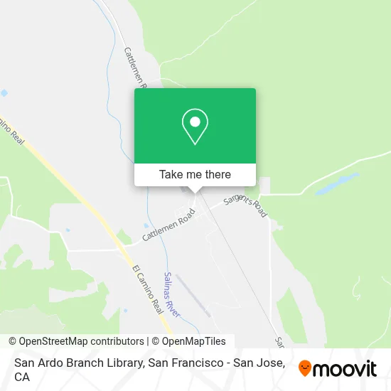 San Ardo Branch Library map