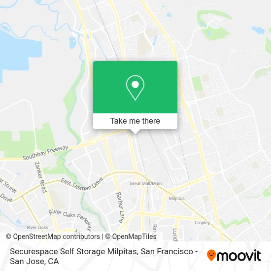 Securespace Self Storage Milpitas map