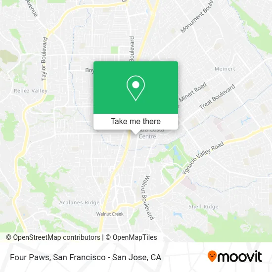 Four Paws map