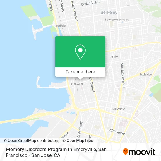 Memory Disorders Program In Emeryville map