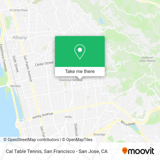 Cal Table Tennis map