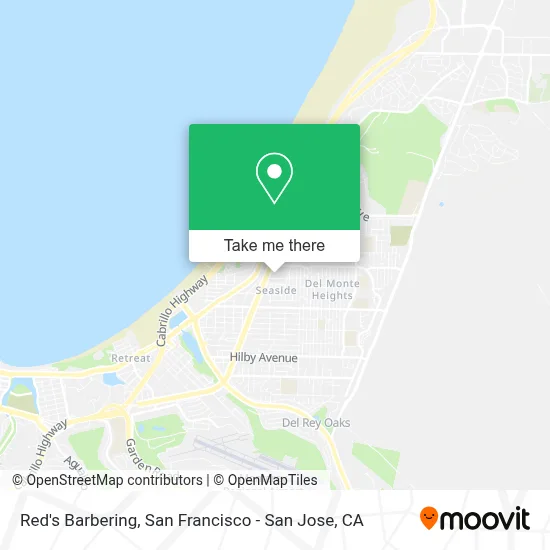 Red's Barbering map