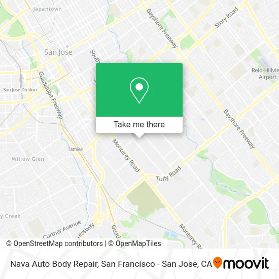 Nava Auto Body Repair map