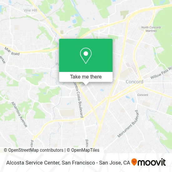 Alcosta Service Center map