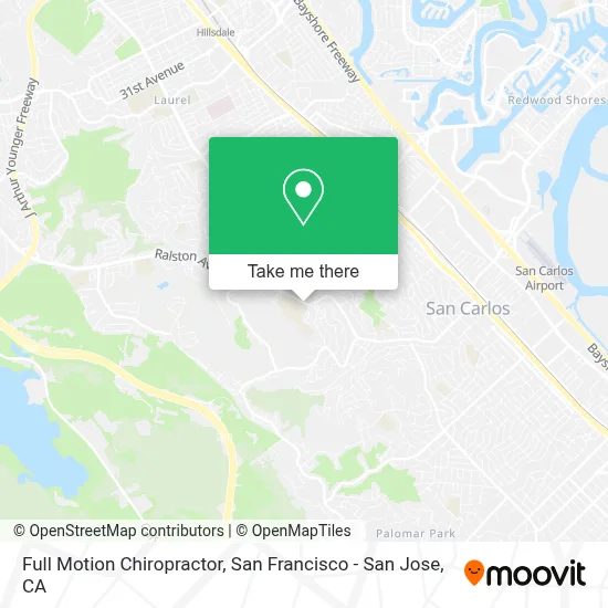 Full Motion Chiropractor map
