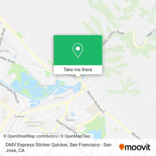 DMV Express Sticker Quicker map