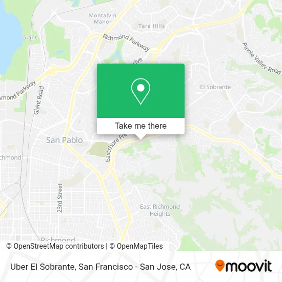 Uber El Sobrante map