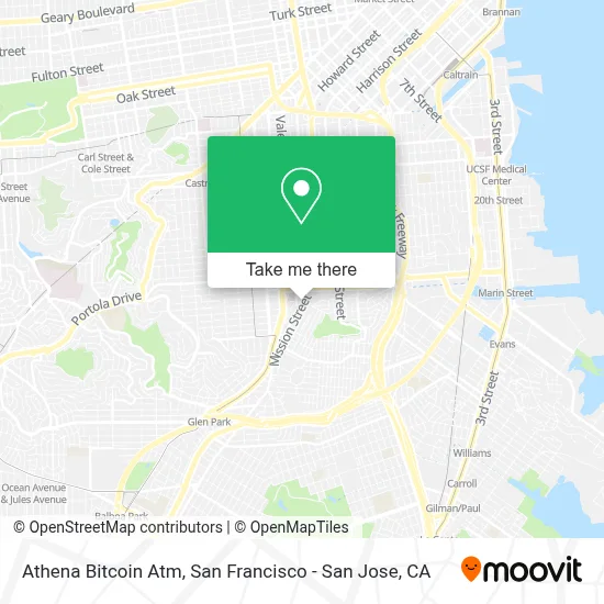 Athena Bitcoin Atm map