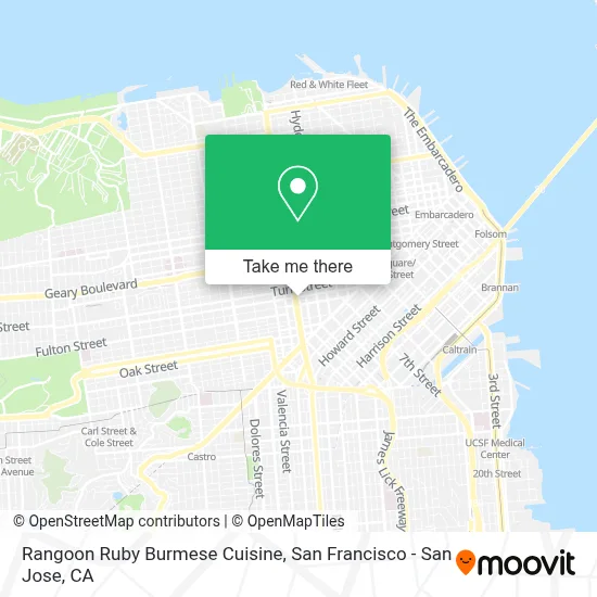 Rangoon Ruby Burmese Cuisine map