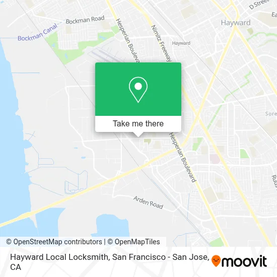 Hayward Local Locksmith map