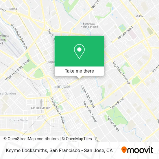 Keyme Locksmiths map
