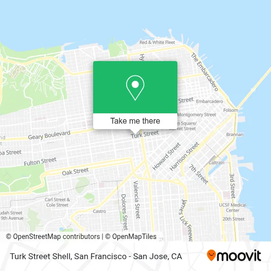 Turk Street Shell map