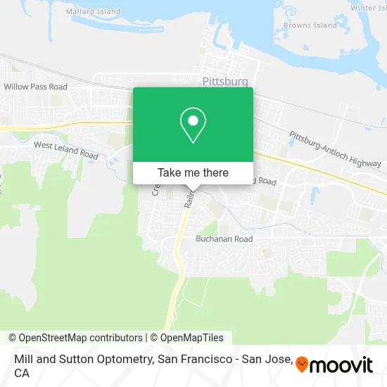 Mill and Sutton Optometry map