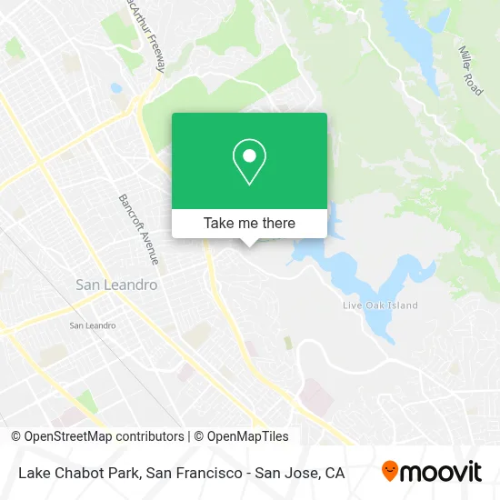 Lake Chabot Park map