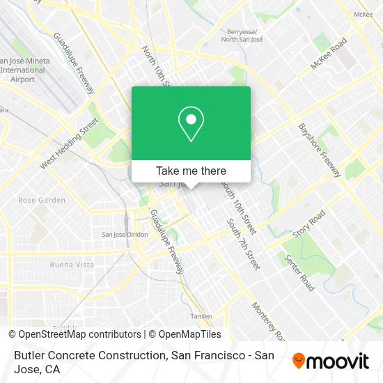 Butler Concrete Construction map