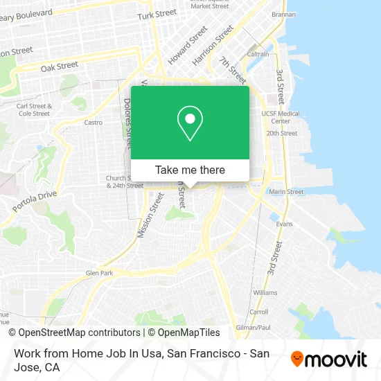 Work from Home Job In Usa map