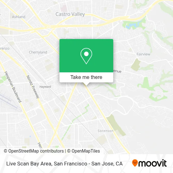 Live Scan Bay Area map