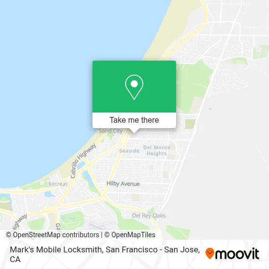 Mark's Mobile Locksmith map