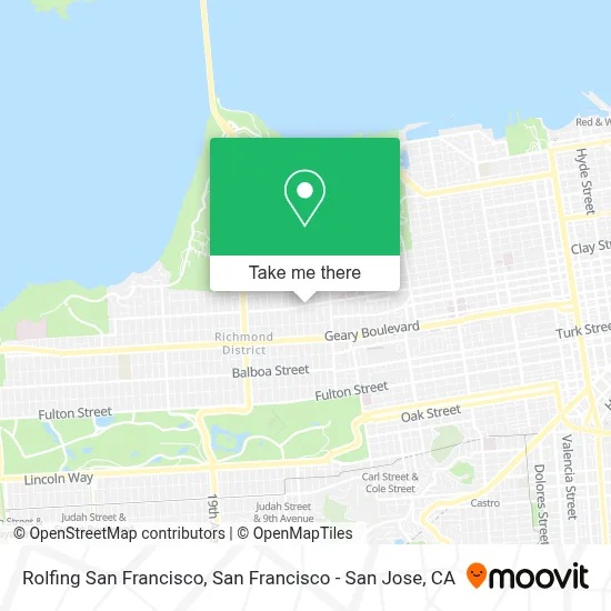 Rolfing San Francisco map
