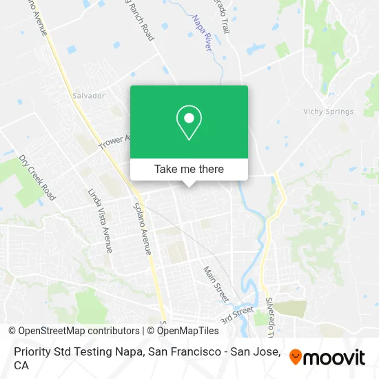 Priority Std Testing Napa map