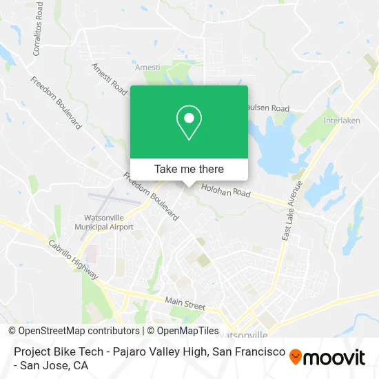 Project Bike Tech - Pajaro Valley High map