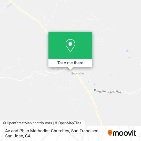 Av and Philo Methodist Churches map