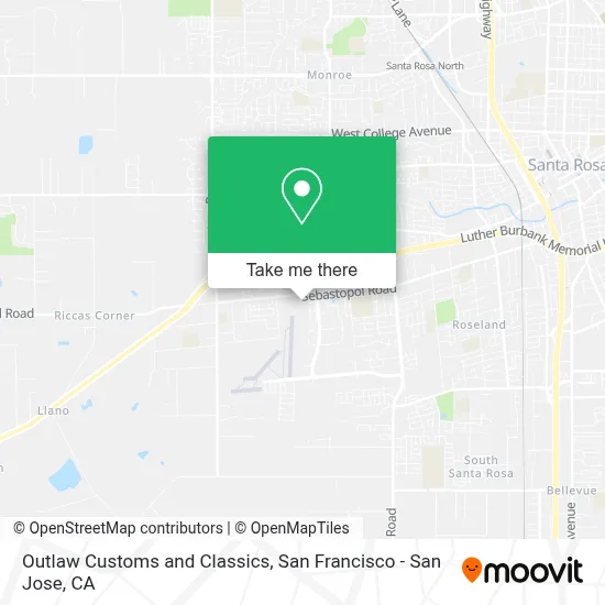 Outlaw Customs and Classics map