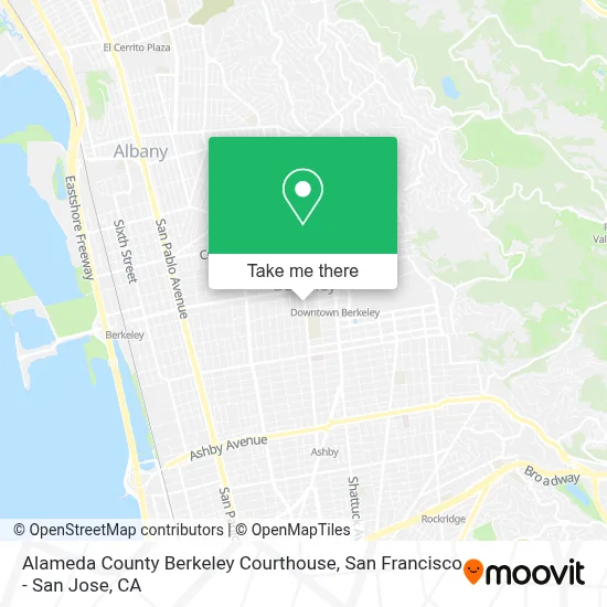 Alameda County Berkeley Courthouse map