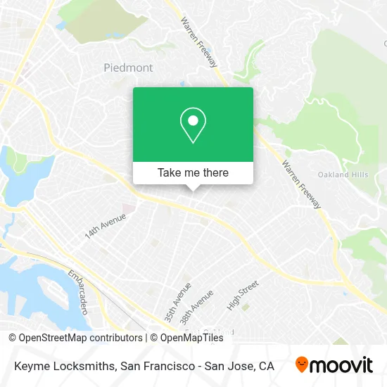 Keyme Locksmiths map
