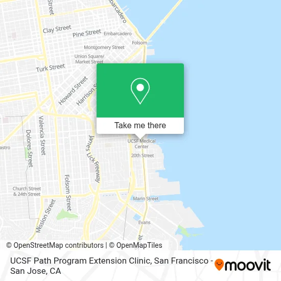 UCSF Path Program Extension Clinic map