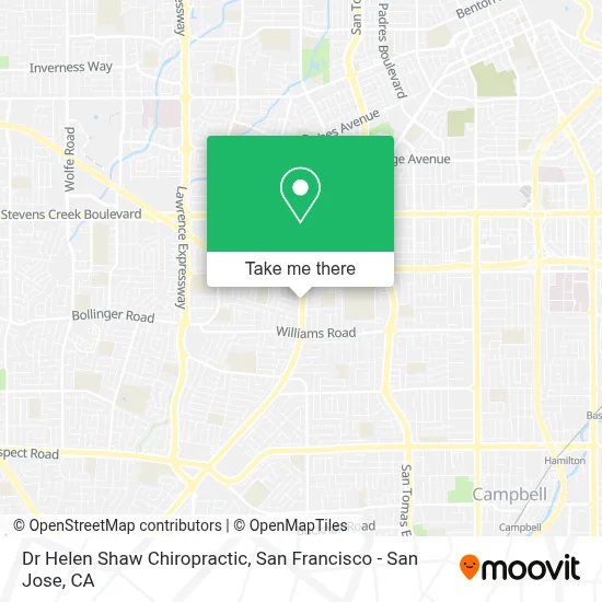 Dr Helen Shaw Chiropractic map