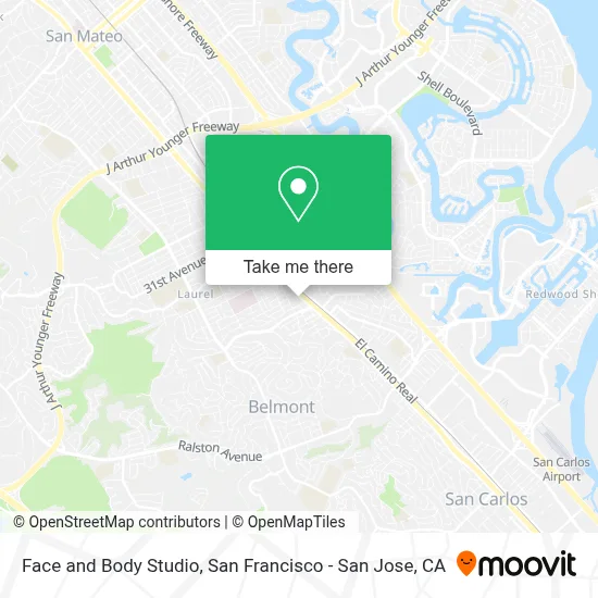Face and Body Studio map