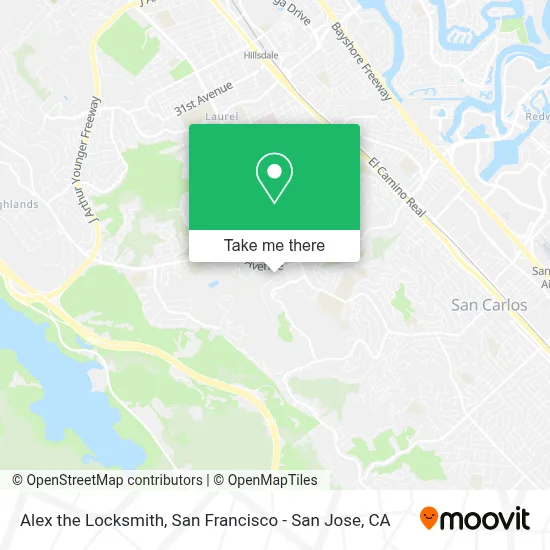 Alex the Locksmith map