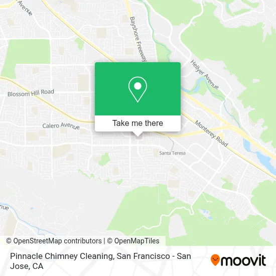 Pinnacle Chimney Cleaning map