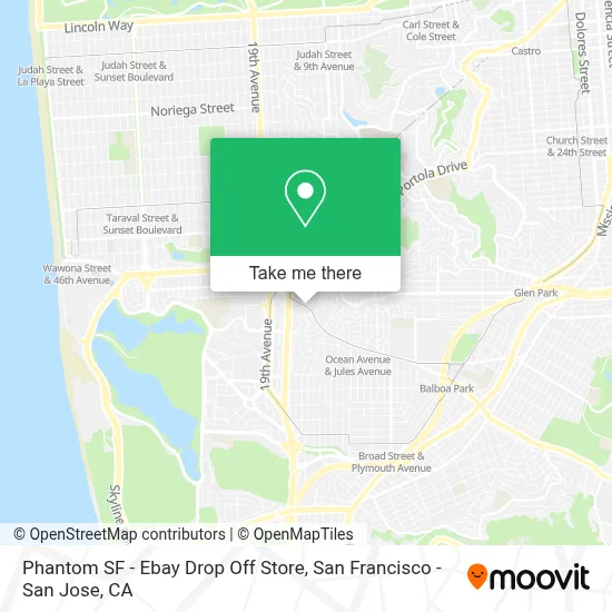 Phantom SF - Ebay Drop Off Store map