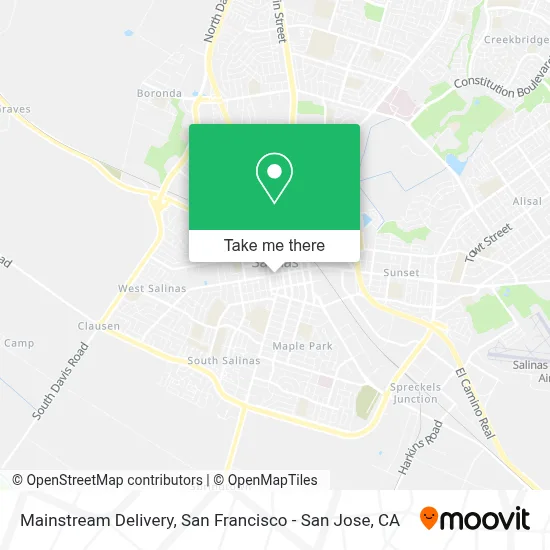 Mainstream Delivery map