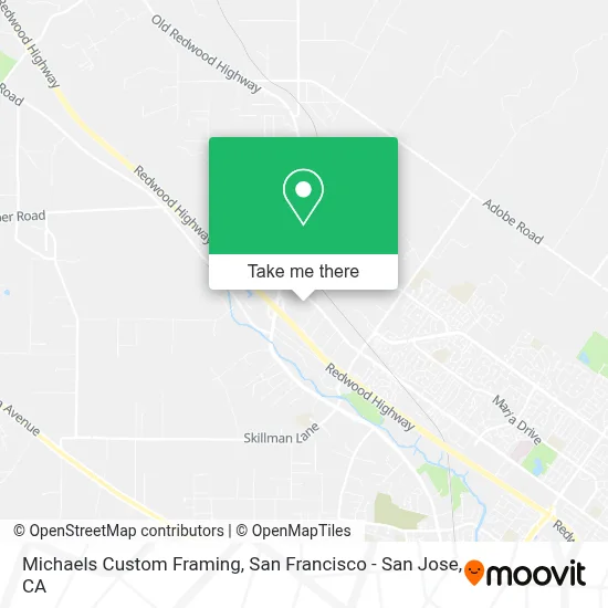 Michaels Custom Framing map