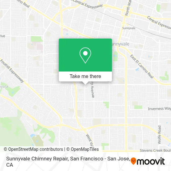 Sunnyvale Chimney Repair map