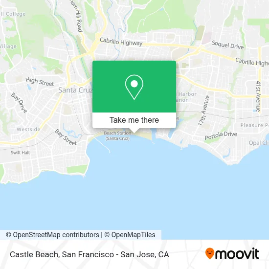 Castle Beach map