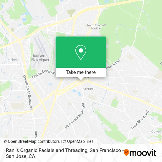 Rani's Organic Facials and Threading map